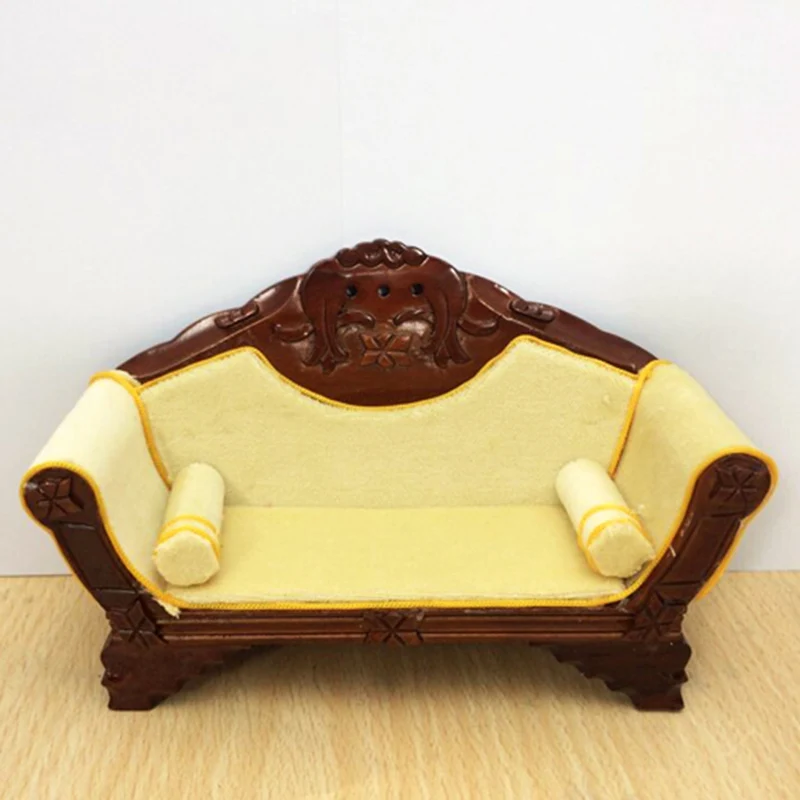 1:12 الأثاث لعبة للدمى البني مصغرة الجدول كرسي خزانة مجموعات المنزلية نتظاهر اللعب للفتيات دمية خشبية