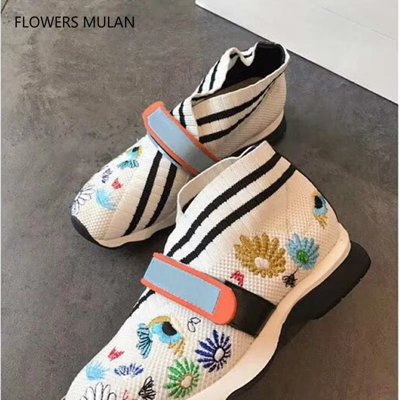 

High Quality famous brand Women Shoes stretch fabric Unique design Lightweight Breathable Casual Footwear Flexible Lovers Shoes