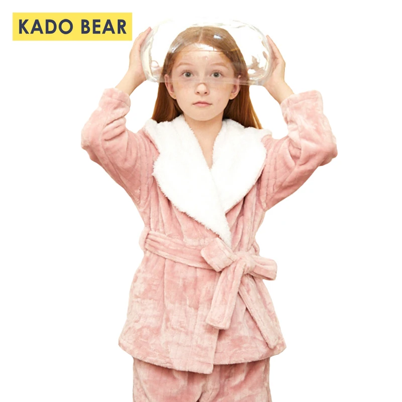 

Children Flannel Pajamas Sets Baby Girls Coral Fleece Sleepwear Kids Winter Pyjamas Toddler Pijamas Suits Fur Warm Thick Clothes