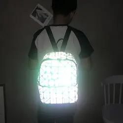 2019 рюкзак унисекс рюкзак и сумка для путешествий, рюкзак для ноутбука, рюкзак с геометрическим рисунком, светящийся школьный рюкзак, сумка