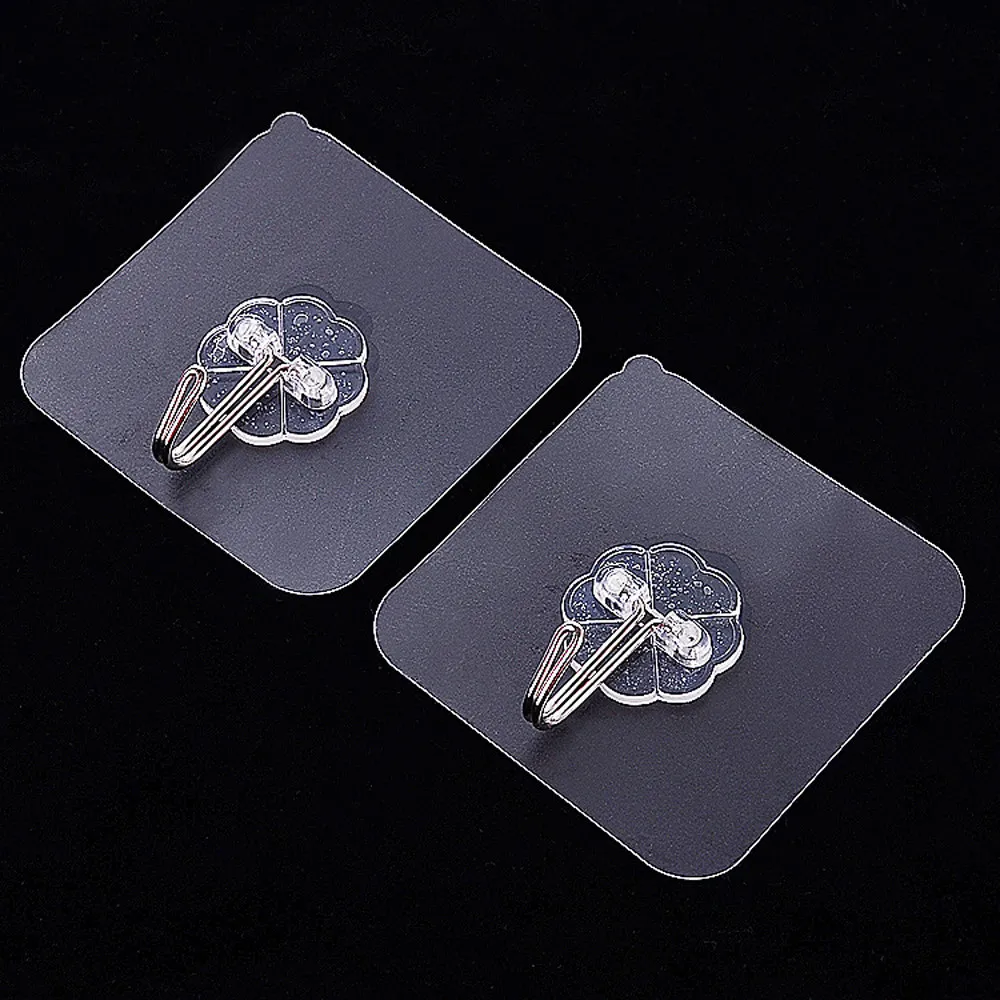 

2PCS Cup Sucker Wall Hooks Hanger For Kitchen Bathroom hot sale wholesale hooks Strong Transparent Suction