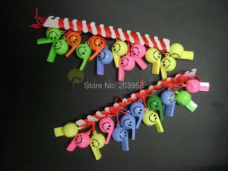 Colorful soccer funny face kid fans whistle 2pcs Cheerleading children whistle sport whistle sports whistle soccer whistle
