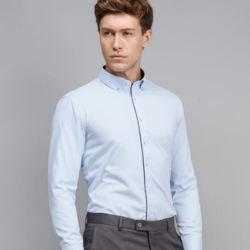 Aliexpress.com : Buy Men's Premium Long Sleeve White Solid Dress Shirt ...