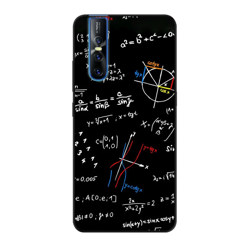 For Vivo V15 Case Cover Flowers Black silicone Soft Cover For Vivo V15 Pro V 15 Popular Phone Back Cases Shells Coque V15Pro
