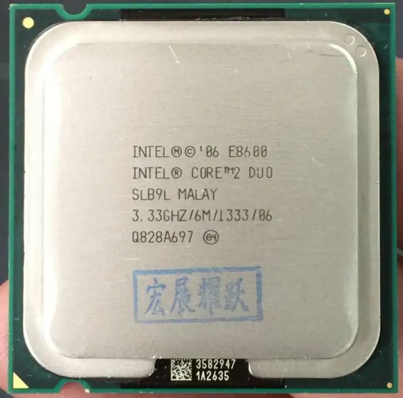 إنتل كور 2 ديو المعالج E8600 (6 M مخبأ ، 3.33 GHz ، 1333 MHz FSB) SLB9L EO LGA775 سطح المكتب وحدة المعالجة المركزية إنتل وحدة المعالجة المركزية