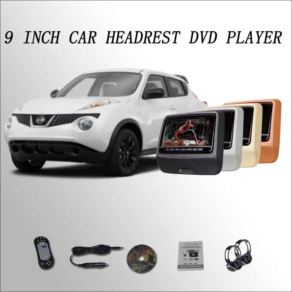 

BigBigRoad для Nissan Juke Автомобильный подголовник монитор цифровой ЖК-экран 9 "автомобильный DVD-плеер с USB SD IR / FM / Speaker / GAME / HDMI