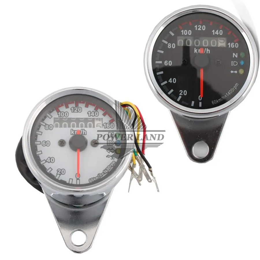 

Universal Fit Chrome Motorcycle 12V LED Function Digital Backlight Tachometer Gauge Speedometer Odometer Dual Control Gauge 1pcs