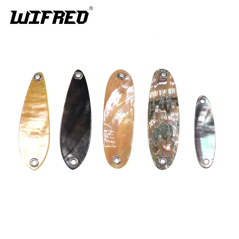 

Wifreo Abalone Shell Spoon for Fishing Lure Vintage Abalone Fishing Spoon for Sea Trolling Gift Fishing Tackle Pearl Green Dark