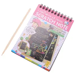 5 шт. красочные Радуга книги по искусству Рисование царапин блокнот Sketchbook детский подарок розовый