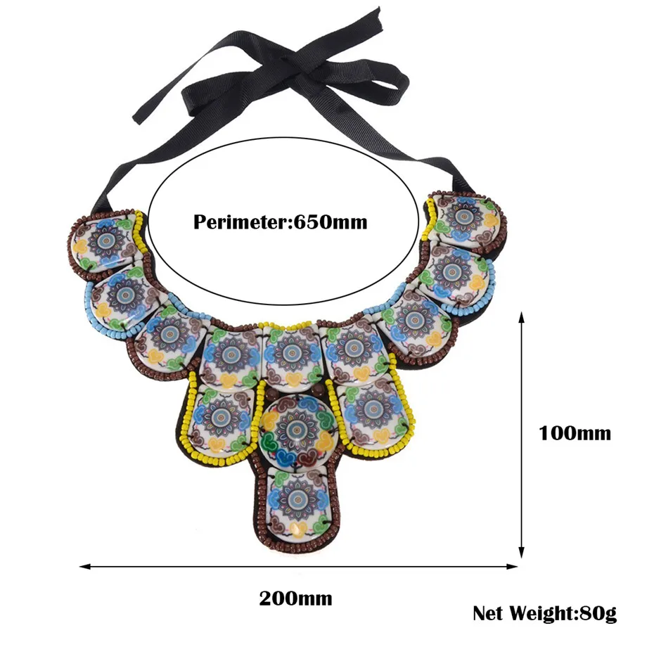 JEROLLIN, Женские Ювелирные изделия, этническое массивное ожерелье с подвеской, веревка, цепь, полимерные бусы, колье ручной работы, collares de moda