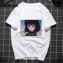 Мужская мода Сейлор Мун Юмор аниме Винтаж Футболка Homme Harajuku хлопок Забавные футболки Tumblr уличная Корейская одежда