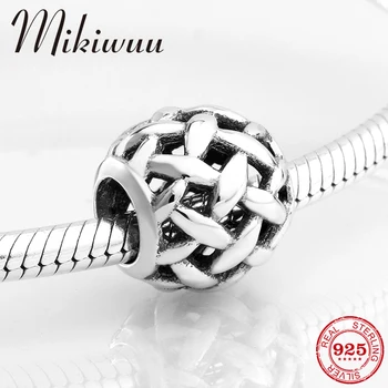 

925 Sterling Silver hollow out fine DIY Accessories round beads Jewelry making Fit Original Mikiwuu Charm Bracelet