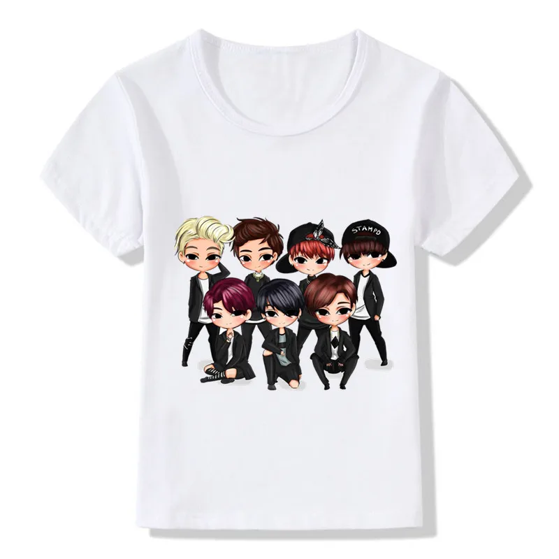 

Children Summer Cartoon BTS Bangtan Boys Design Funny T-Shirt Kids Baby Clothes Boys Girls JUNG/KOOK/JIMIN/SUGA Tops Tee,HKP5045