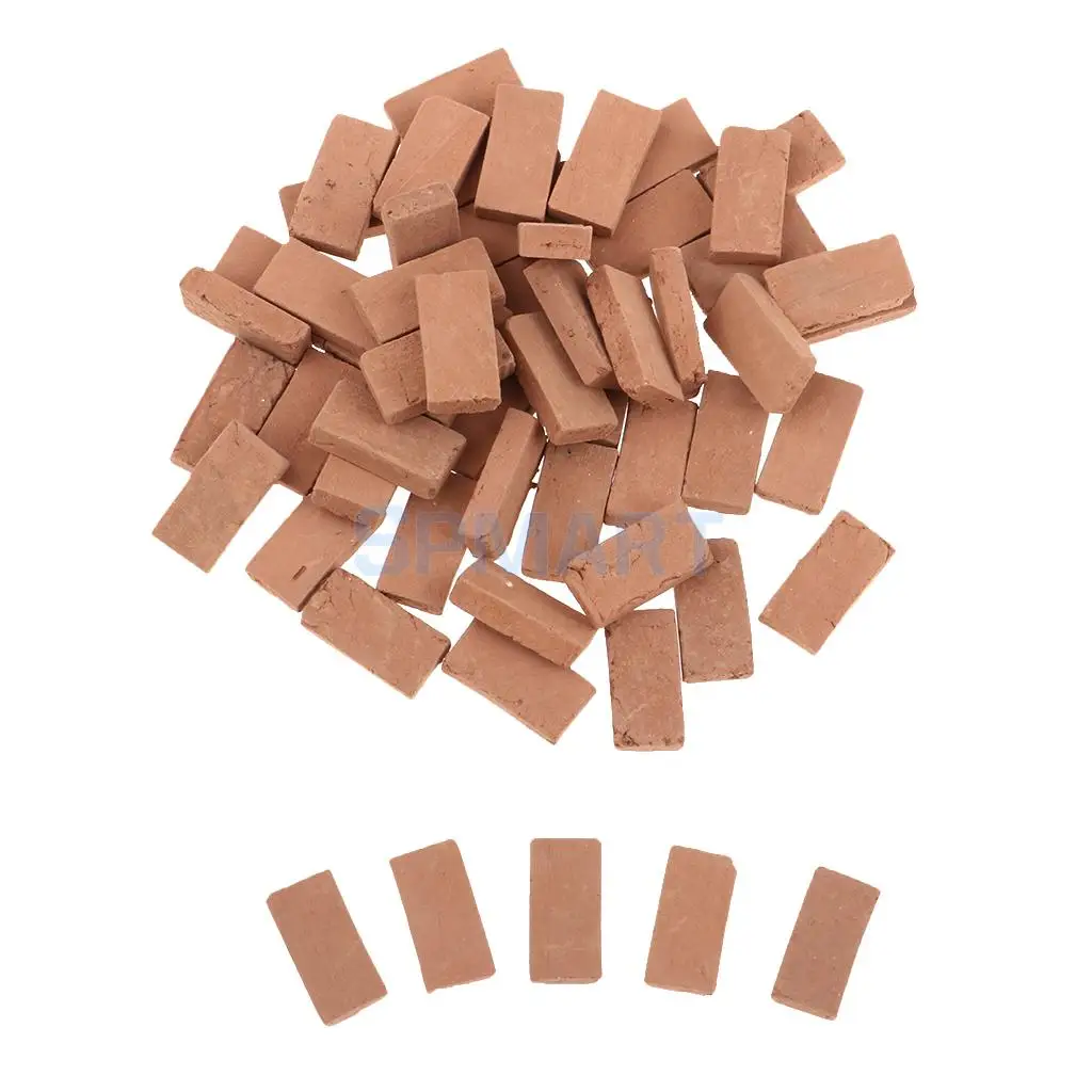 

1/35 Simulation Porcelain Red Brick Model Toy 1.1x0.6cm for Sand Table Scene Scenery Building DIY Accessories