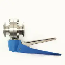 Подходит 63 мм Труба OD x 2," Tri Зажим, санитарный бабочка сдавливание триггера управления потоком клапан SUS 316L из нержавеющей пивоварения