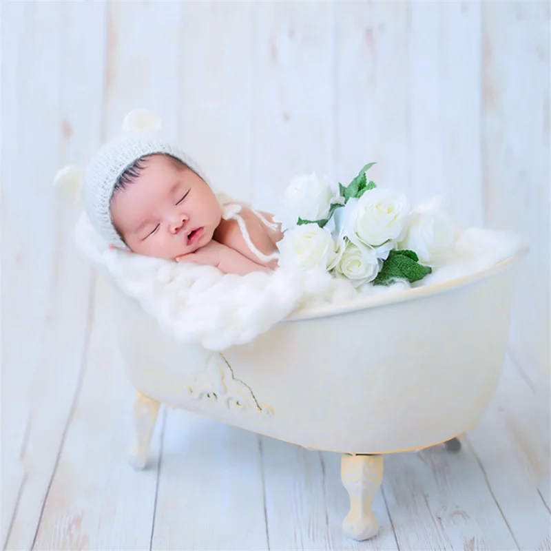 Banheira do Bebê Cesta de Banho com Duche Recém nascido Fotografia Props Infantil Foto Tiro Adereços Sofá Posando Acessórios 10 Banheira do bebê recém-nascido fotografia adereços infantil