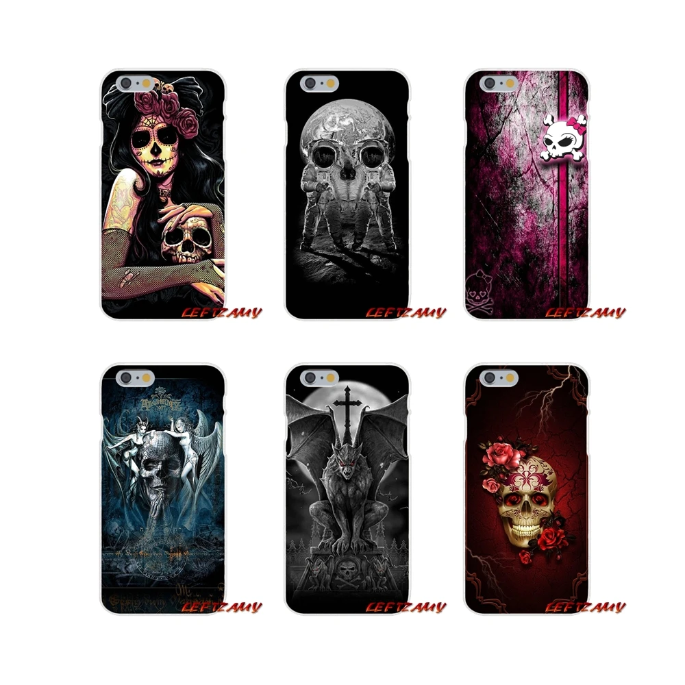 

For Huawei P Smart Mate Honor 7A 7C 8C 8X 9 P10 P20 Lite Pro Plus Accessories Phone Shell Covers Gothic Skulls