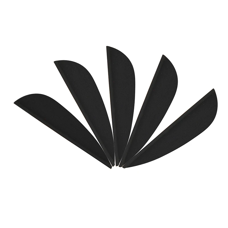 200 шт. 1,7" стрелы для стрельбы из лука перо резиновые Vanes Fletching Fletche стрелы DIY Инструменты для лука наружная практика стрельбы аксессуары - Цвет: Black