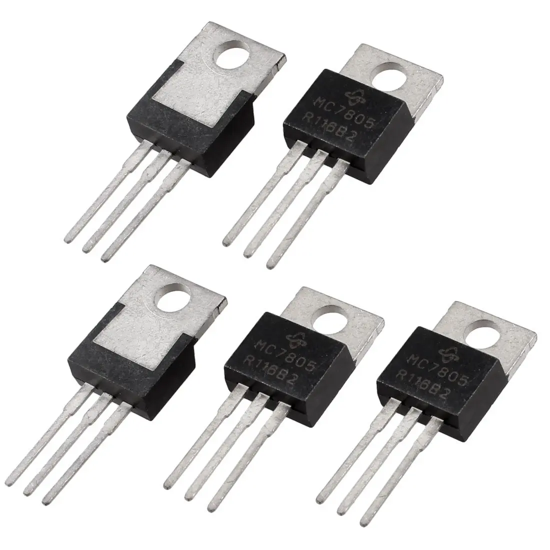 

5 Pcs 3 Terminals 1.5A 5V L7805CV Postive Voltage Regulators