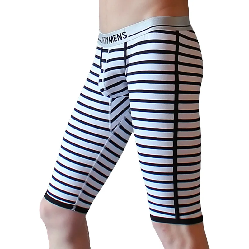 Cotton Mens Trousers Men Comfortable Striped Print Mens Pants Underwear