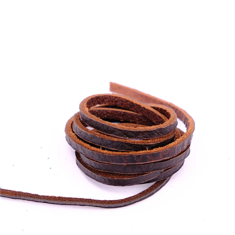 

NIUYITID 4MM 1 Meter 100% Genuine Leather Cord String Rope for DIY Necklace Bracelet Jewelry Making Natural Color Real Leather