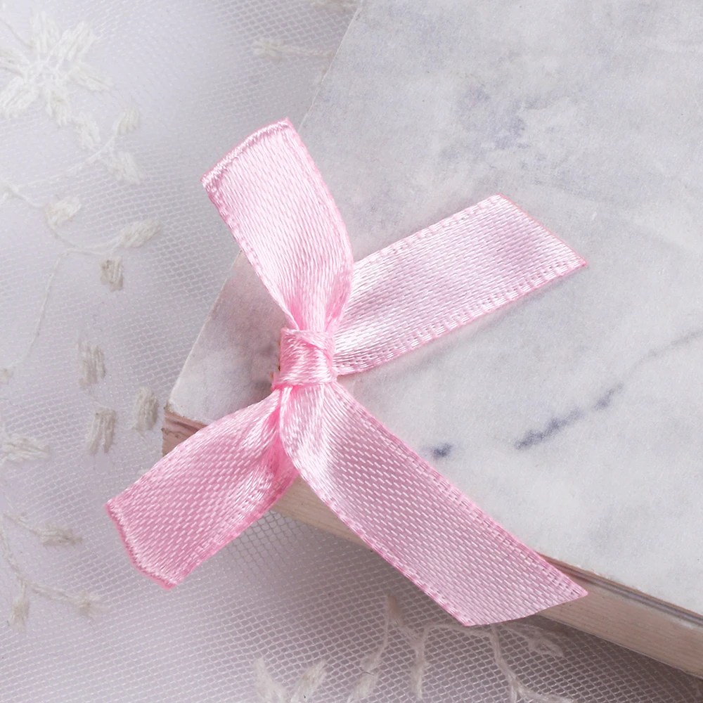 Handmade Small Satin Ribbon Bow Appliques Sewing Craft DIY Kids Girls Headwear Hair Wedding Decoration Accessories ribbon decoration satin ribbons ribbon supplies satin ribbon sewing ribbon fabric craft supplies 50/100Pcs
