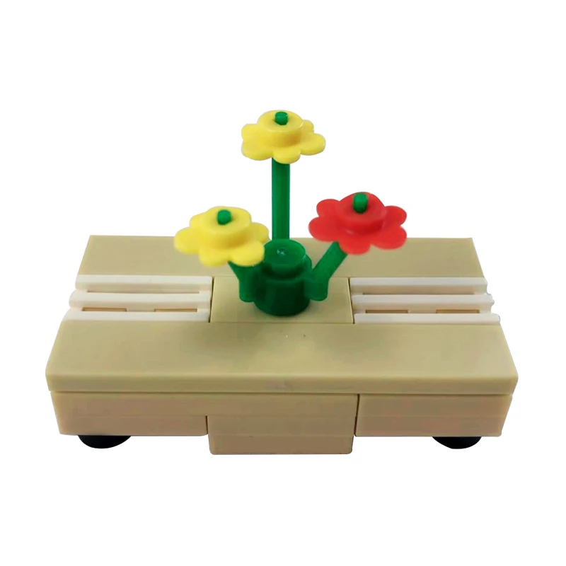 Блокировочные блоки MOC Creator конструктор для семьи Желтая Мебель дивана игрушки