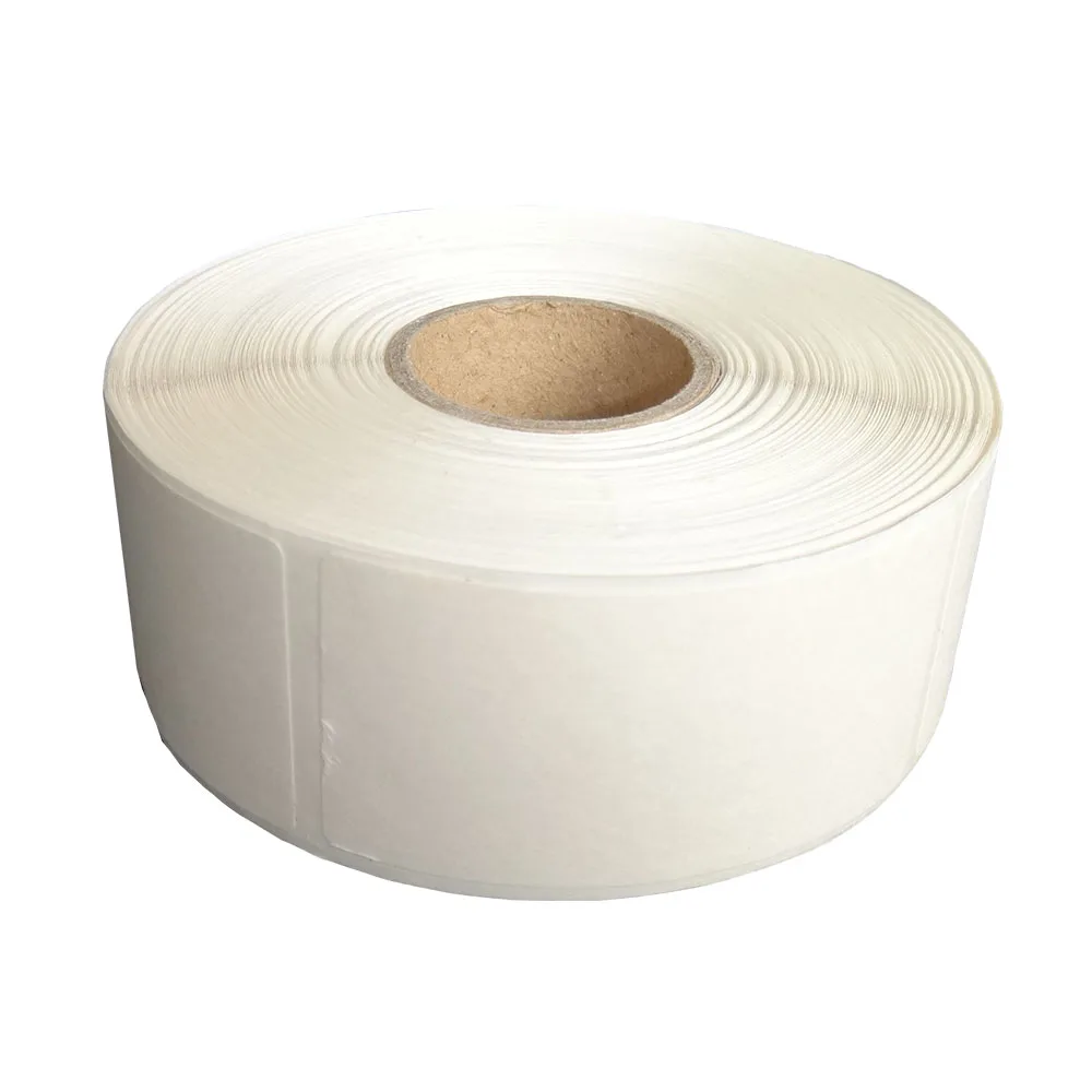 Blank White 1 x 2 Inch Dissolvable Labels For Food Rotation Prep roll