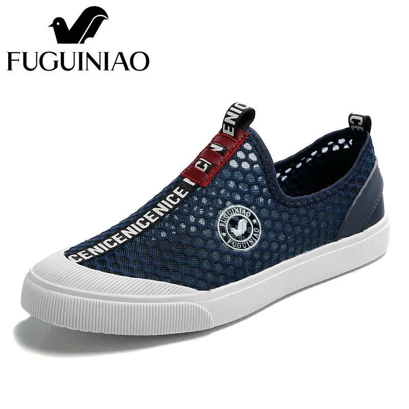 Летние дышащие Лоферы!! Fuguiniao Hollowed конопли мужская обувь на плоской подошве/цвет синий, серый/размер 38-44