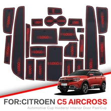 Porta slot pad Per Citroen C4 C5 2012-2019 Aircross DS7 2011 2013 2017 2018 Porta per Interni Pad Auto supporti di tazza tappetini antiscivolo