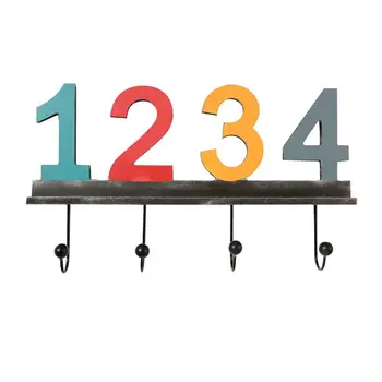 

Creative Retro Digital Hooks Dressing Room Clothing Store Number Hook Wall Hanger Storage Organizer Home Decorations