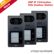 Dahua видеодомофоны IP 1 2 4 кнопки вилла Открытый станция VTO3211D-P P2 P4 опционально 2MP HD CMOS камера ICR ночное видение