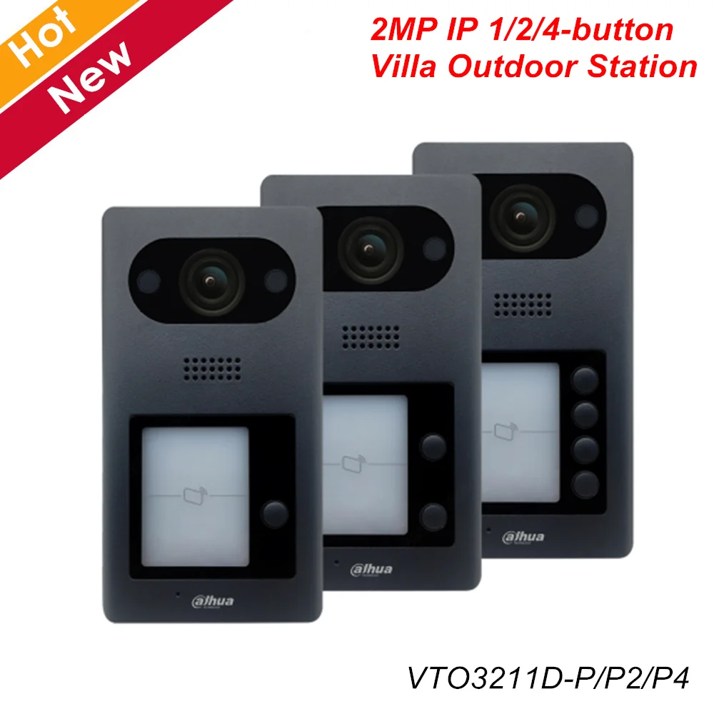 Dahua Video Intercoms IP 1 2 4 кнопки вилла уличная станция VTO3211D-P P2 P4 опционально 2MP HD cmos-камера ICR ночного видения