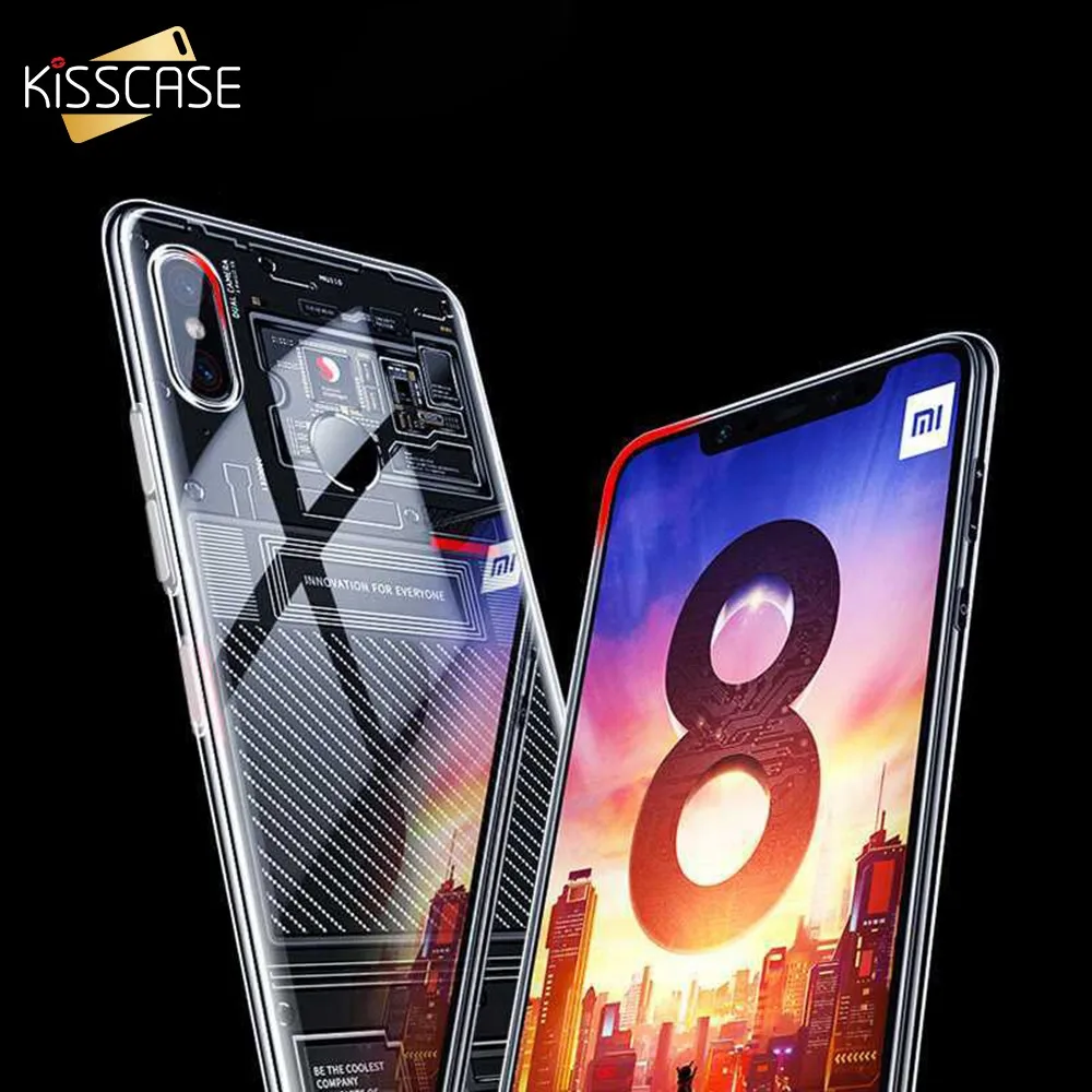 Чехол KISSCASS для Xiaomi Mi8 Mi6 Mi5 Mi 8 SE прозрачные мягкие чехлы из ТПУ телефонов Redmi 4X Note 5