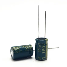 10 шт./лот 160V 47 мкФ 10*17 20% Радиальный алюминиевый электролитический конденсатор с алюминиевой крышкой, 47000nf 20