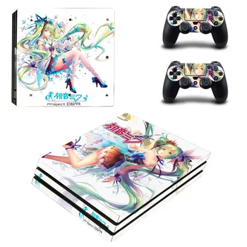 

Anime Cute Girl Hatsune Miku PS4 Pro Skin Sticker Decal for PlayStation 4 Console and 2 Controller PS4 Pro Skin Sticker Vinyl