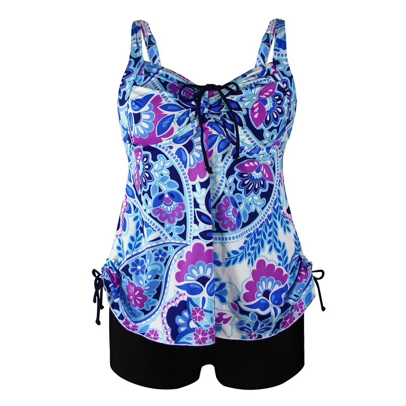 PERONA размера плюс Tankini женский купальный костюм сексуальный купальник из двух