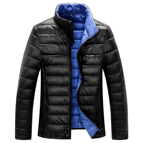 LANBAOSI Mens Ultra Light Weight Stand Collar Packable Short Down Jacket