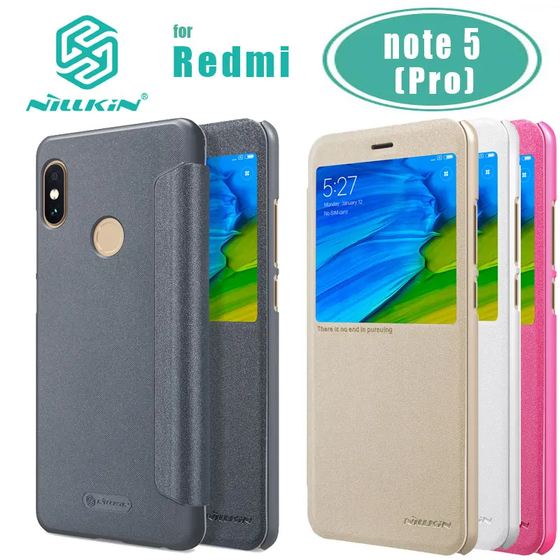 

Redmi note 5 pro case for Xiaomi Redmi Note 5 case cover note5 Global Version back cover Nillkin Luxury Flip Leather case coque