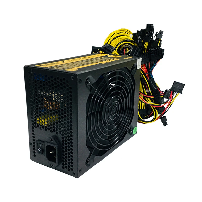 PC امدادات الطاقة 1600 واط ATX عامل منجم مصدر آلة استخراج المعادن PSU 6 بطاقة جرافيكس GPU ETH مينر 100-240 فولت ل RX470 480 570 GTX1060 1080
