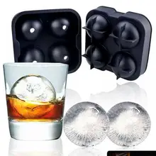 BAKER DEPOT дизайн 4 отверстия ледяные шарики питьевой поднос для вина кирпич Круглый чайник Плесень вечерние бар силиконовые хоккейные CDSM-613