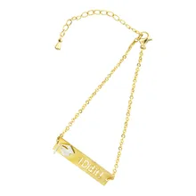 10pcs Delicate I Did It Bracelets Graduation Boho Jewelry Stainless Steel Chain Charm Women Layering Bracelet Pulseira Muher BFF