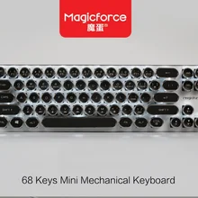 Распродажа Magicforce Mini 68 ключ винтажная машинка издание USB Проводная Механическая игровая клавиатура Kailh синяя ось