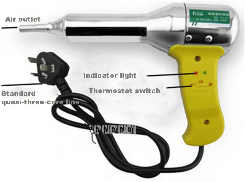Новый fps-901 Термовоздуходувы 700 Вт тяжелых Пластик сварочный пистолет горячего воздуха пистолет термостат сварные Пластик Пистолеты 220 В 100-