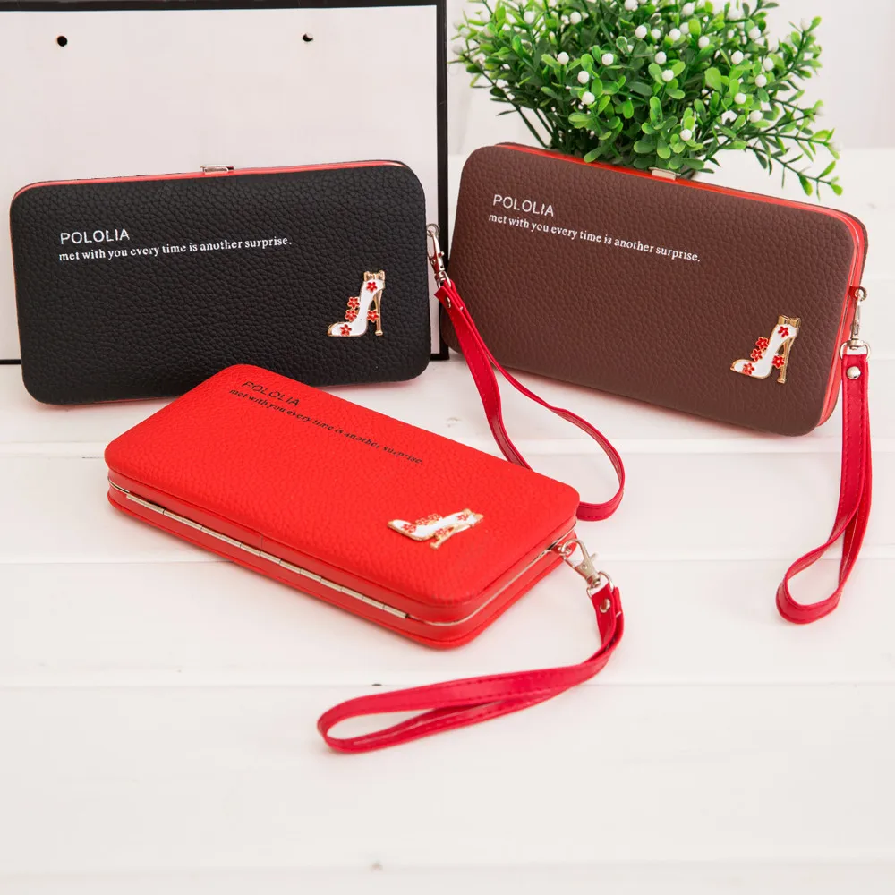 Женская сумочка-клатч длинные кожаные Сумка-держатель для карт Телефон женские кошельки и кошельки дамы бумажник портмоне femme