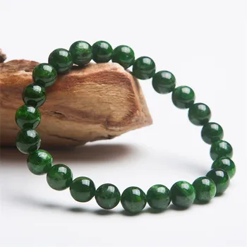 

Genuine Green Natural Diopside Bracelets 6mm Healing Crystal Round Bead Stretch Natural Stone Bracelet Women Female