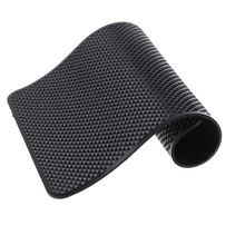 1 قطعة السيارات سيارة المورد مكافحة زلة لوحة لوحة لاصقة فرش مانع للانزلاق الأسود PVC حامل لزجة السجاد ل GPS هواتف محمولة سيارة الداخلية(China)