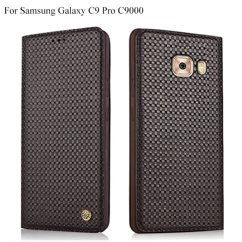 Чехол из натуральной кожи для samsung galaxy C9pro C9000 чехол с откидной крышкой C9 pro
