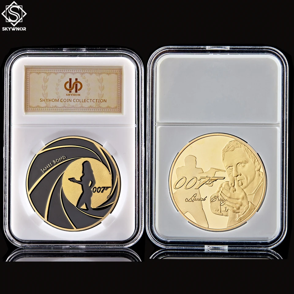 

British 007 James Bond Daniel Craig Gold Silver Challenge Coin Secret Agent