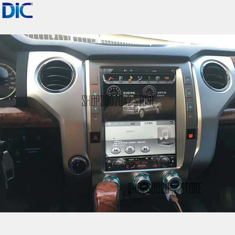Discount DLC Android vertical screen 6.0 navigation video player GPS multifunction canbus video For toyota tundra 2014-2017 5